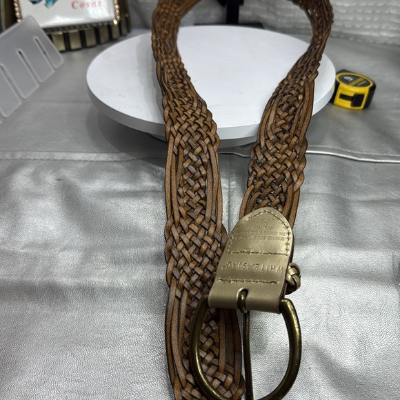(H)White Stag Gold Braided Belt vintage leather Accessory,Sz L women’s - Picture 12 of 12